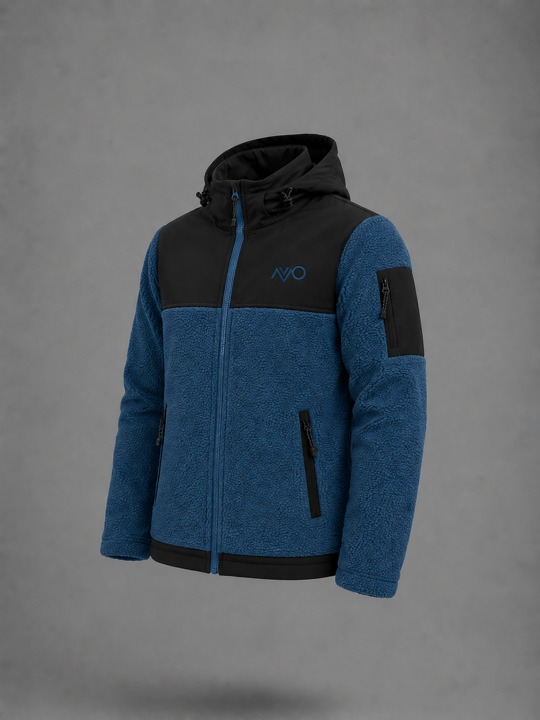 Corderito Turquesa Negro | Tipo Chaqueta